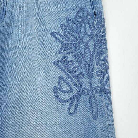 Liverpool The Boyfriend Crop Jeans NEW Embroidered 8 / 29 Light Wash Denim Capri - Picture 11 of 14